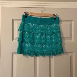 Lace green skirt
